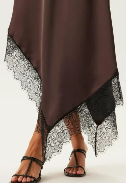 Satin Lace Slip Dress