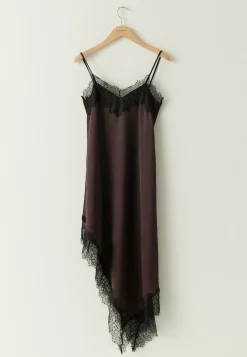 Satin Lace Slip Dress