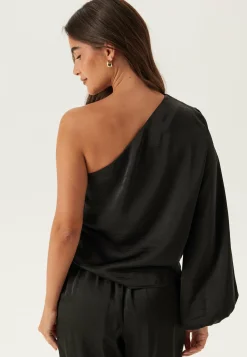 Satin One Shoulder Blouse