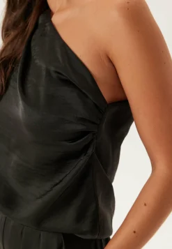Satin One Shoulder Blouse