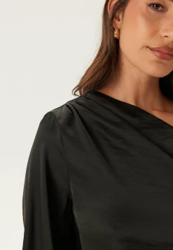Satin One Shoulder Blouse