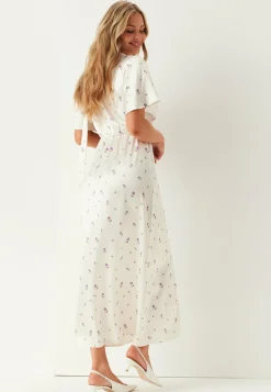 Satin Scarf Maxi Dress