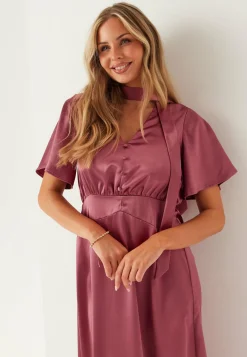 Satin Scarf Maxi Dress