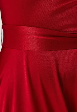 Satin Volume Sleeve Maxi Dress