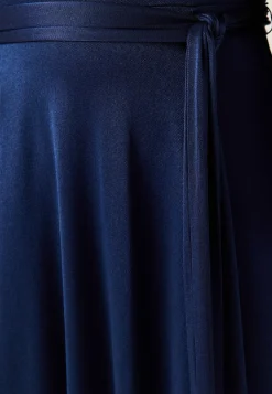 Satin Volume Sleeve Maxi Dress