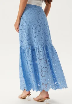 Scalloped Lace Edge Maxi Skirt