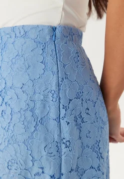 Scalloped Lace Edge Maxi Skirt
