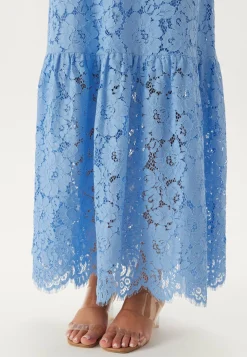 Scalloped Lace Edge Maxi Skirt