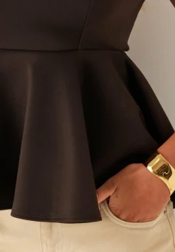 Scuba Peplum Top