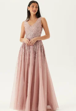 Sequin Sunray Sleeveless Maxi Dress