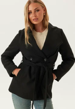 Short Wool Blend Coat
