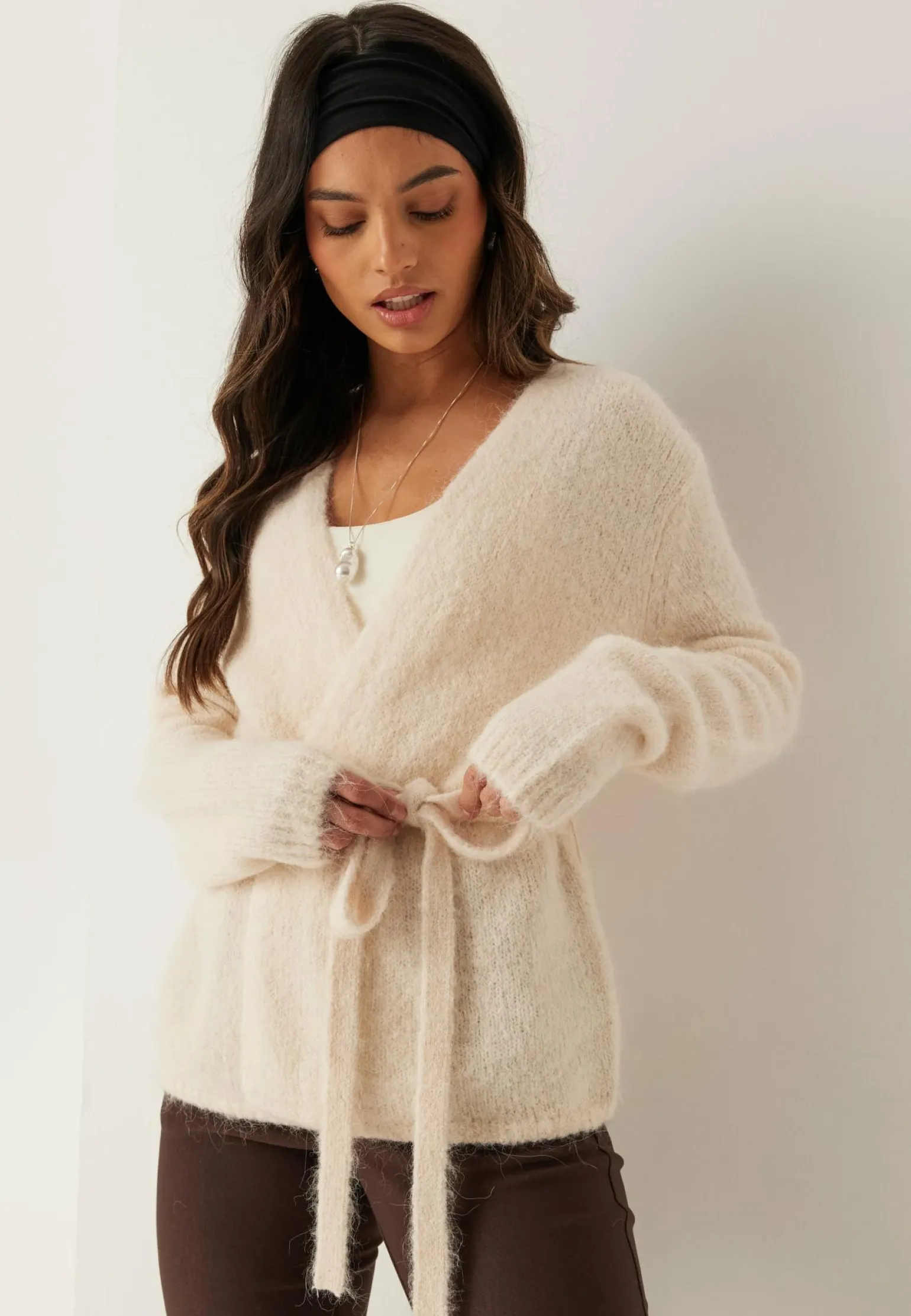 Slfgabella Ls Knit Belt Cardig