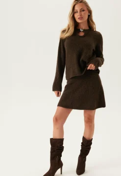 Slflulu Brushed Ls Knit Keyhol