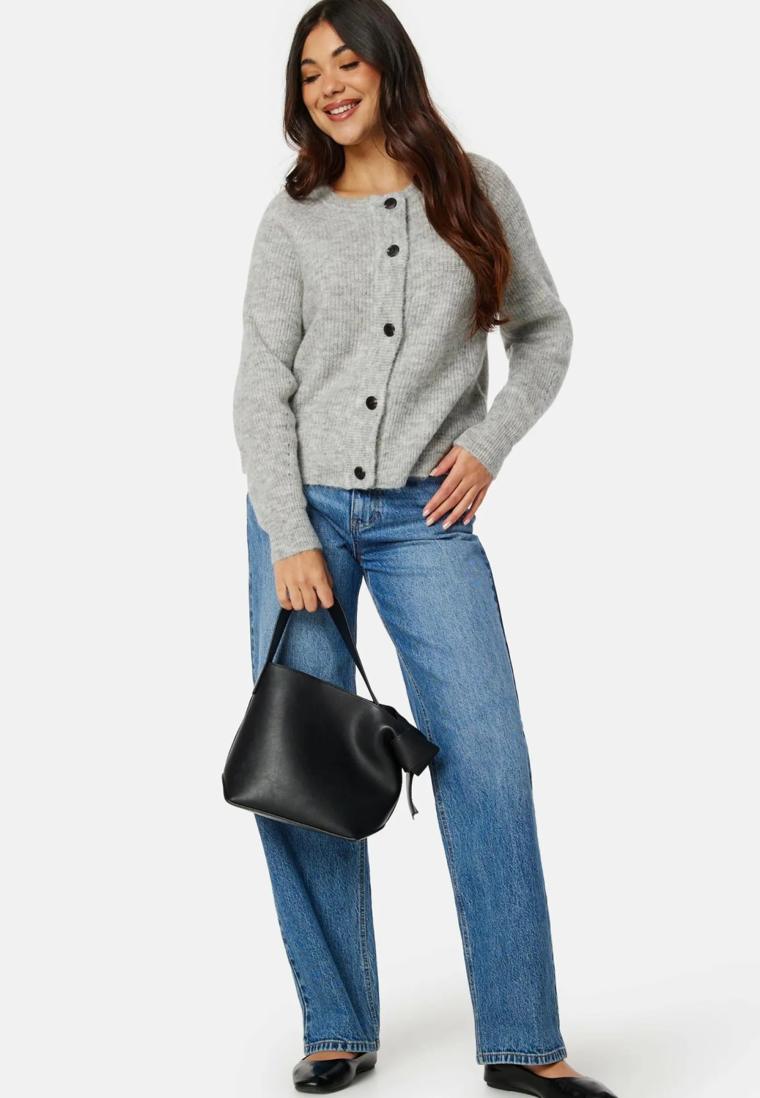 Slflulu LS knit short cardigan