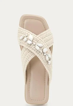 Slipper Woven Crossed Stones