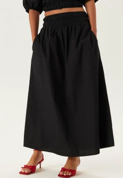 Smock Waist Maxi Skirt