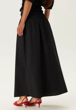 Smock Waist Maxi Skirt