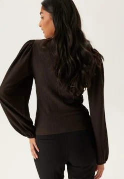 Square Neck Balloon Sleeve Top