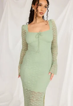 Square Neck Lace Dress
