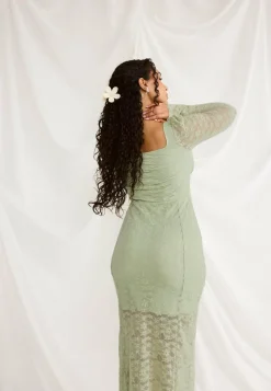 Square Neck Lace Dress