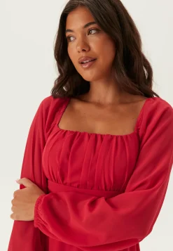 Square Neck L/S Georgette Dress