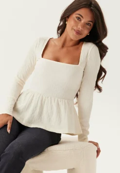 Square Neck Peplum Top