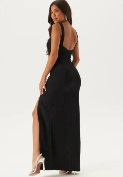 Square Neck Slit Maxi Dress
