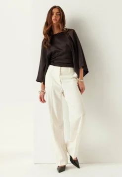 Straight High Waist Suit Trousers