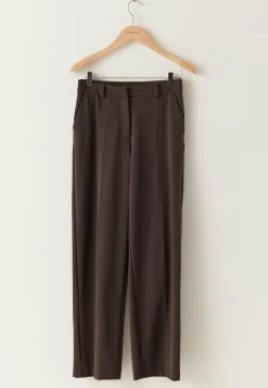 Straight High Waist Suit Trousers