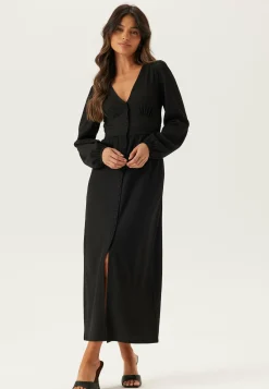 Structure Button Midi Dress