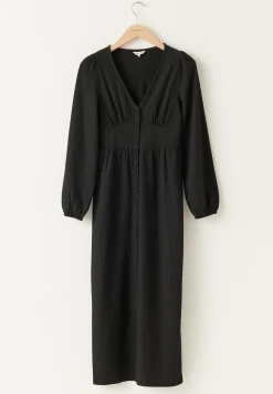 Structure Button Midi Dress
