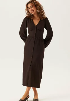 Structure Button Midi Dress