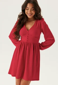 Structure Button Mini Dress