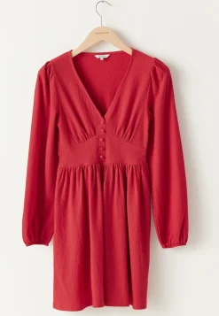 Structure Button Mini Dress