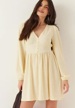 Structure Button Mini Dress