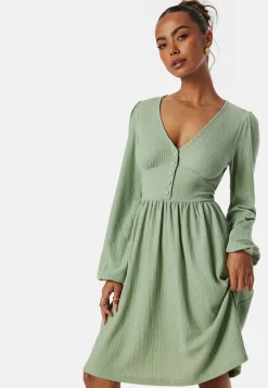 Structure Button Short Dress