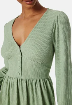 Structure Button Short Dress