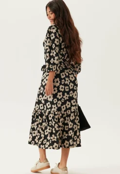 Structure Flounce Midi Dress