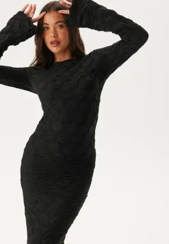 Structure Long Sleeve Midi Dress