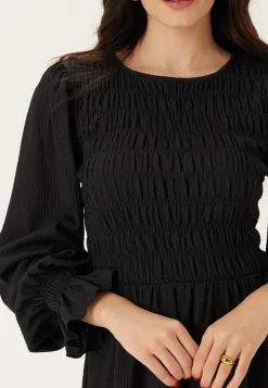 Structure Long Sleeve Midi Dress