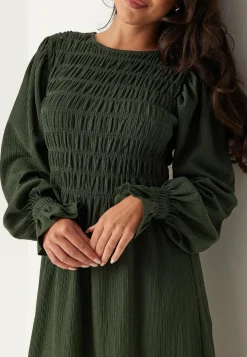 Structure Long Sleeve Midi Dress