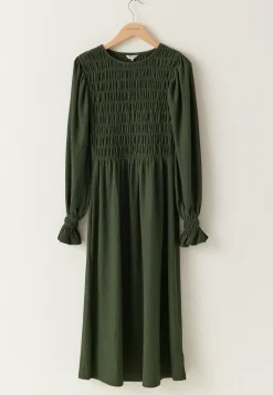 Structure Long Sleeve Midi Dress