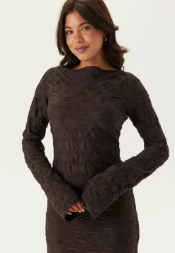 Structure Long Sleeve Midi Dress
