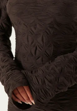 Structure Long Sleeve Midi Dress