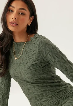 Structure Long Sleeve Midi Dress
