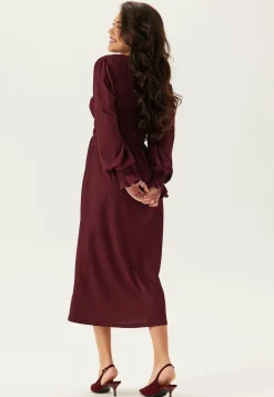 Structure Long Sleeve Midi Dress