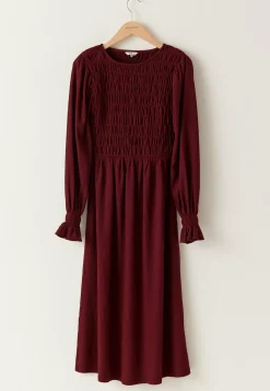 Structure Long Sleeve Midi Dress