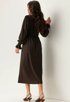 Structure Long Sleeve Midi Dress
