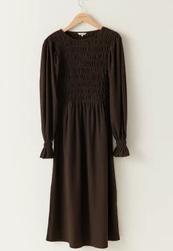 Structure Long Sleeve Midi Dress