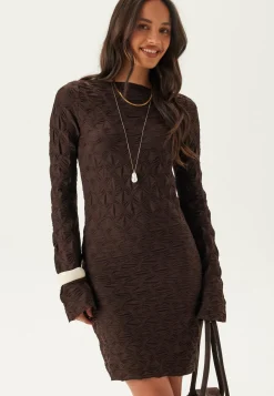 Structure Long Sleeve Short Dress